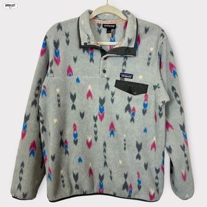 Patagonia Women's Lightweight Synchilla Snap T Fleece Pullover Wish Tails Arrows